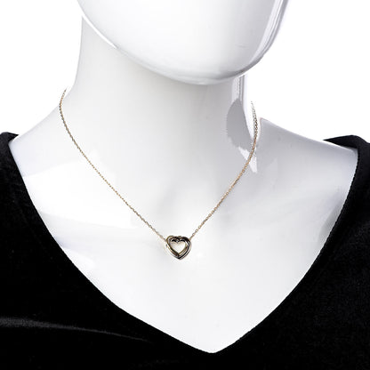 Cartier 18K Pink Yellow White Gold Trinity Heart Necklace 2 of 5