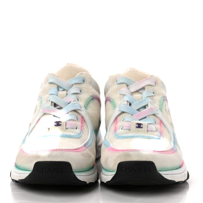 Chanel Wool Suede Calfskin CC Sneakers 36 Multicolor 2 of 8