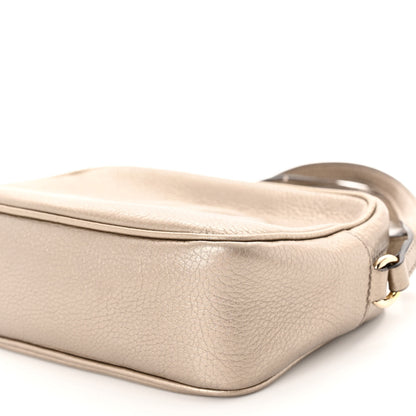 Gucci Metallic Pebbled Calfskin Small Soho Disco Bag Golden Beige 10 of 10