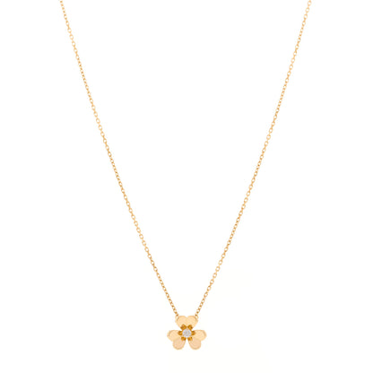 Van Cleef & Arpels 18K Yellow Gold Diamond Mini Frivole Pendant Necklace 1 of 5
