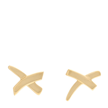 Tiffany 18K Yellow Gold Paloma's Graffiti X Earrings 1 of 4
