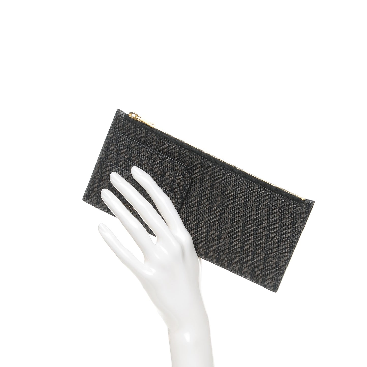Classic Toile Monogram 4 Fragments Zip Pouch Black