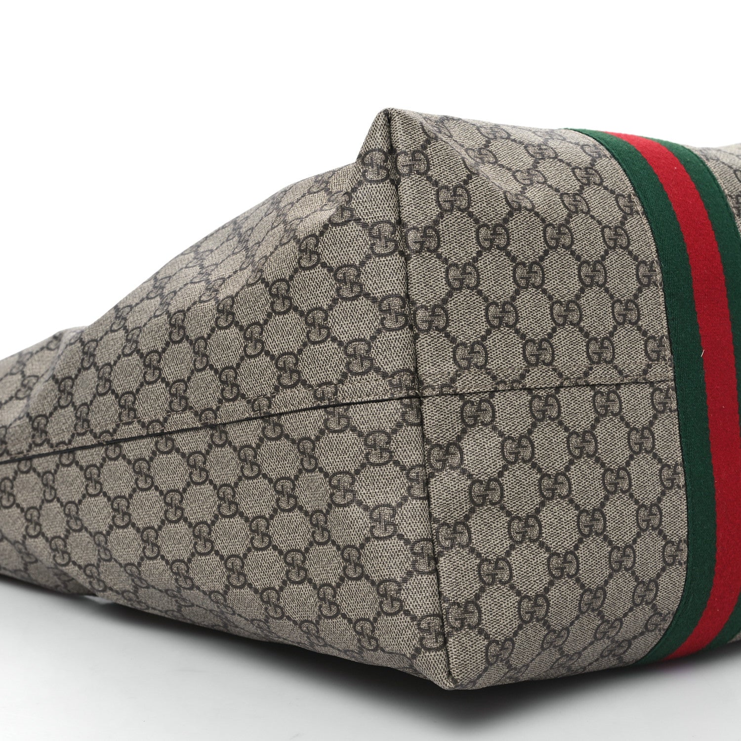 Gucci GG Supreme Monogram Calfskin Web Small Jackie 1961 Shoulder Bag Beige Brown Sugar 9 of 10