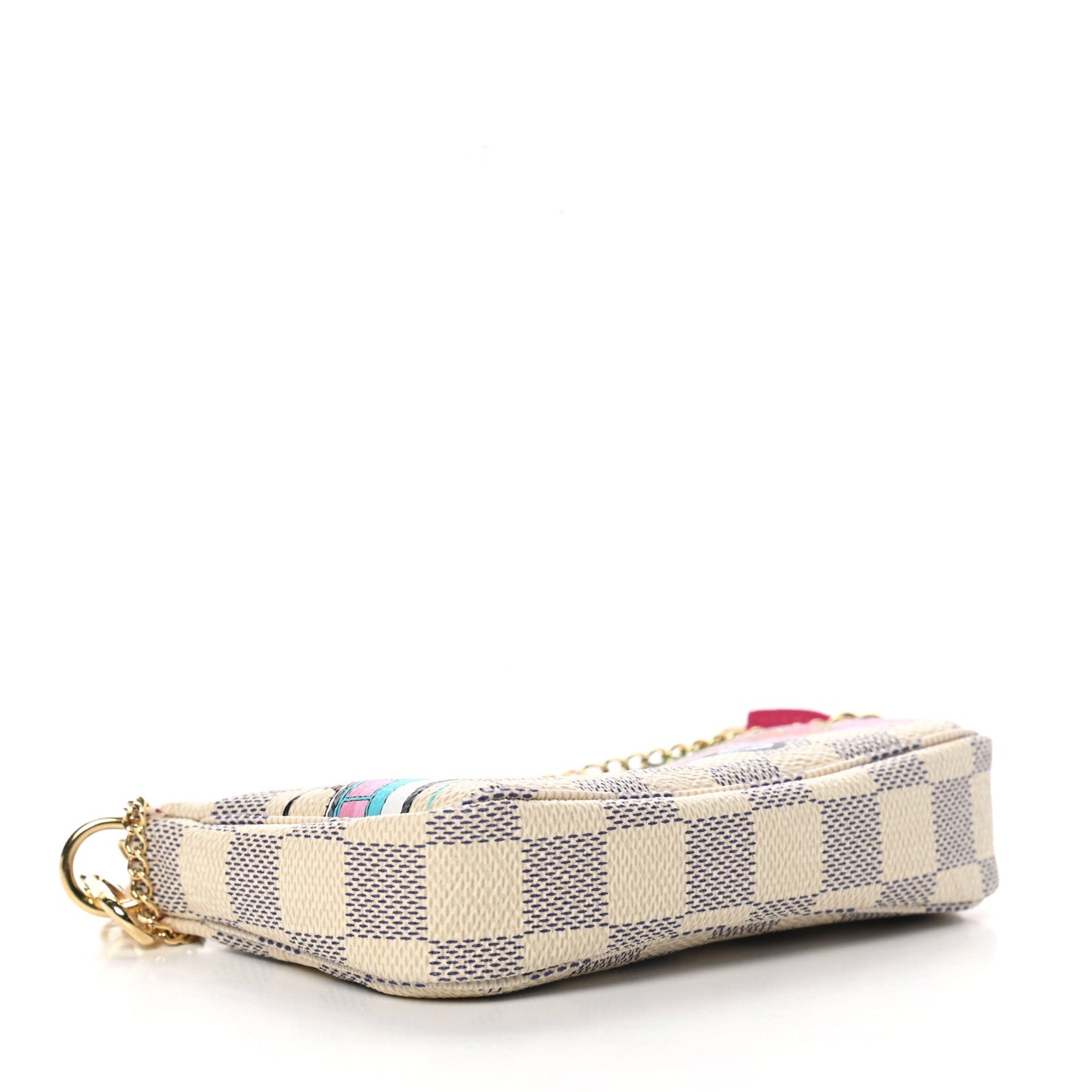 Damier Azur 2021 Christmas Animation Hollywood Mini Pochette Accessories Fuchsia