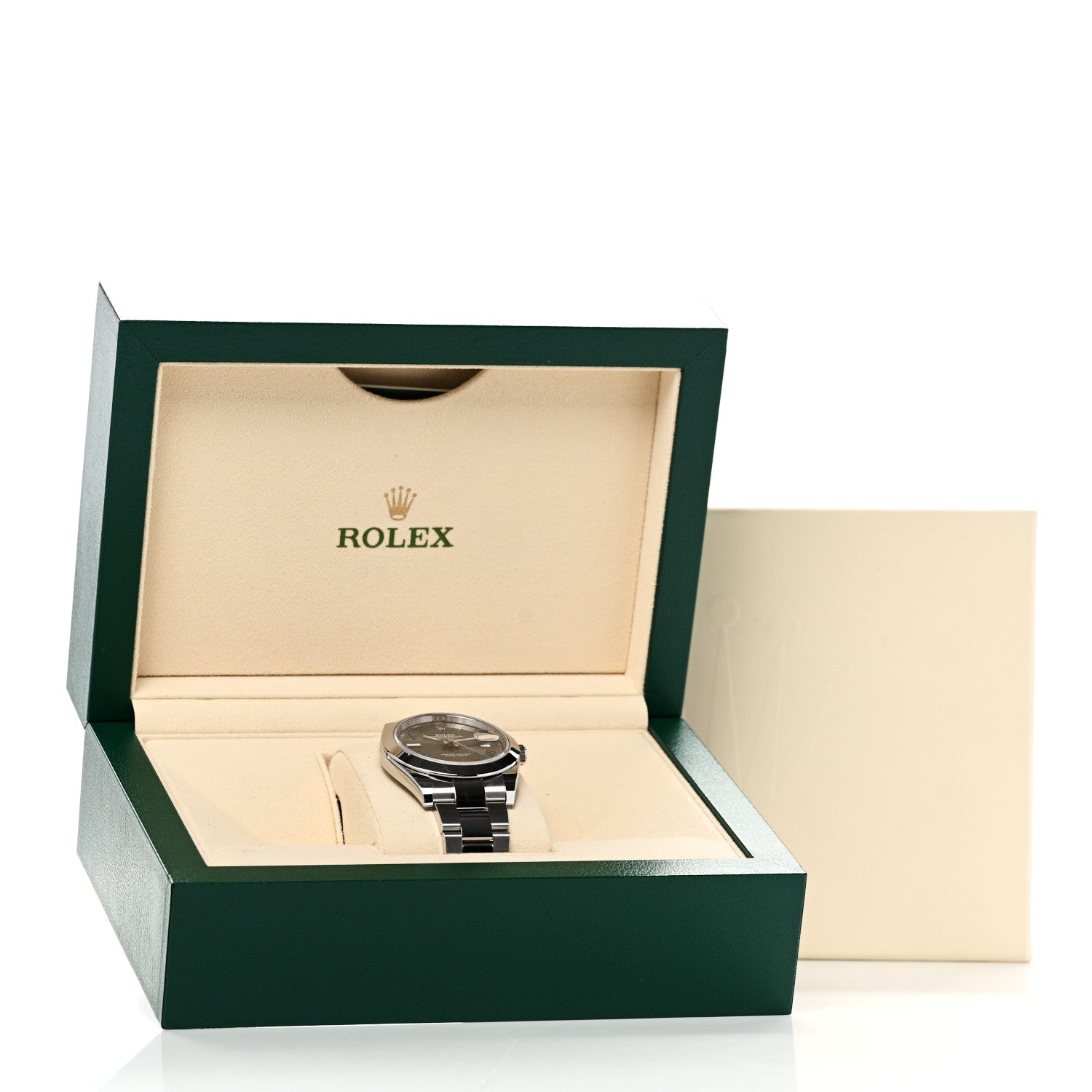 Rolex Stainless Steel 41mm Oyster Perpetual Wimbledon Datejust Watch Slate 126300 5 of 5