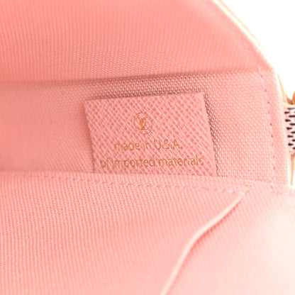 Louis Vuitton Damier Azur Pochette Felicie Chain Wallet Rose Ballerine 8 of 12