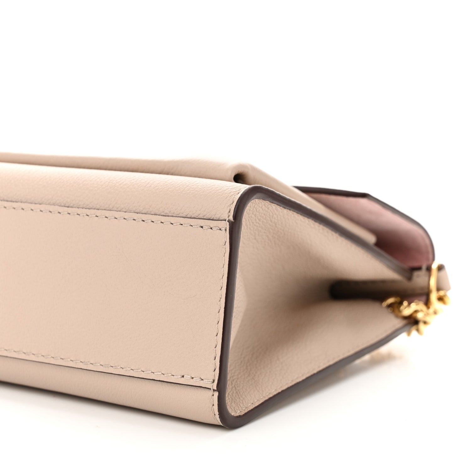Soft Calfskin Mylockme Chain Bag BB Greige