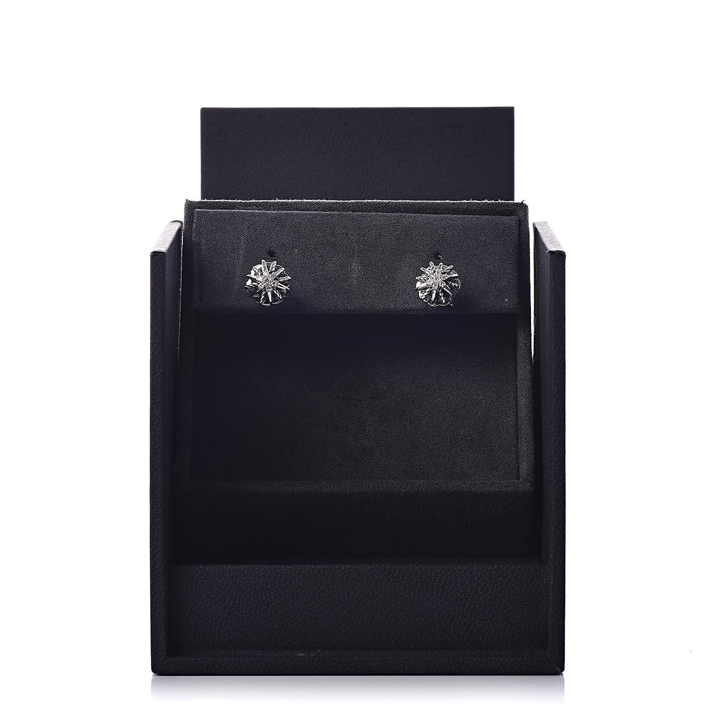 Sterling Silver Diamond 10mm Starburst Earrings