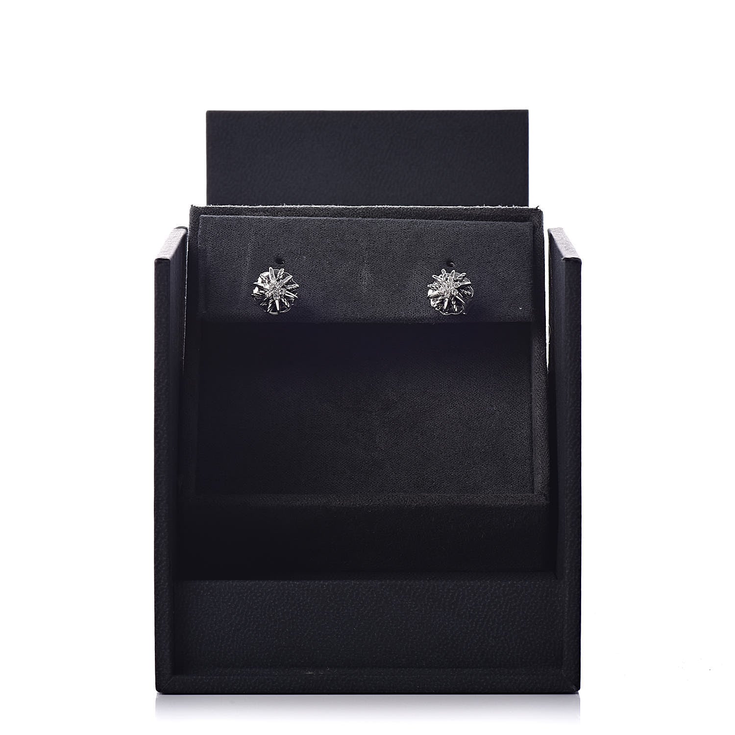 David Yurman Sterling Silver Diamond 10mm Starburst Earrings 5 of 5