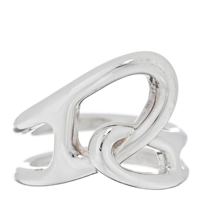 Hermes Sterling Silver Chaine D'Ancre Punk Ring 55 7.25 1 of 5
