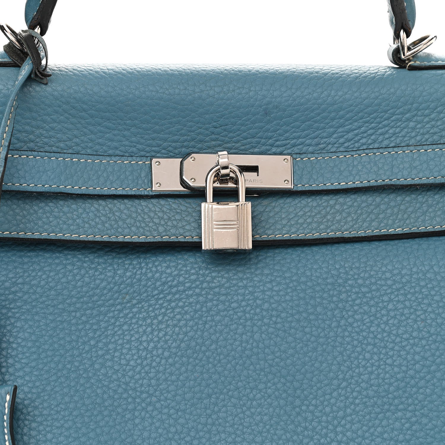 Hermes Taurillon Clemence Kelly Retourne 35 Blue Jean 8 of 23