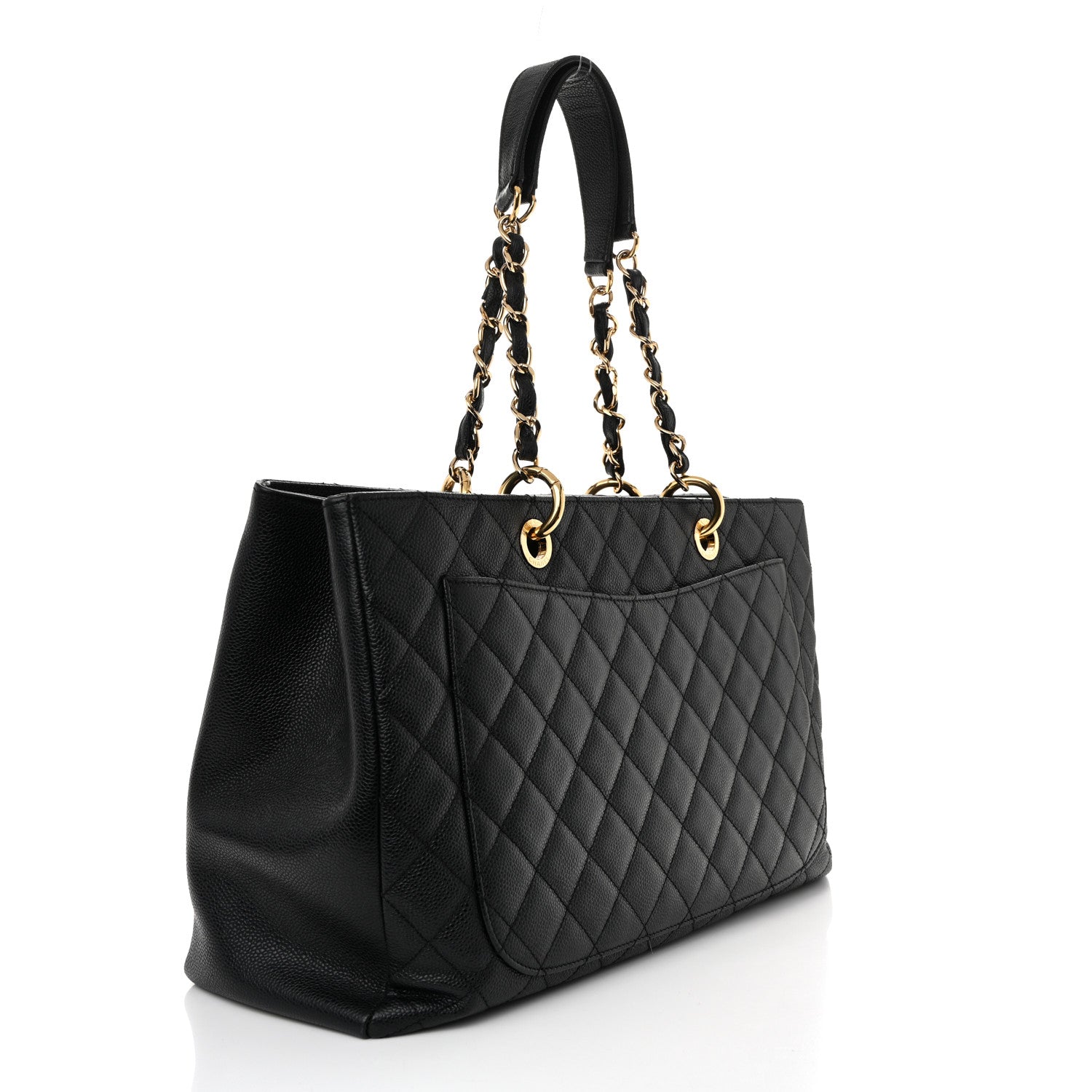 Chanel Caviar Quilted XL Grand Shopping Tote GST Black 3 of 11