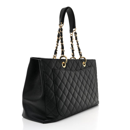 Chanel Caviar Quilted XL Grand Shopping Tote GST Black 3 of 11