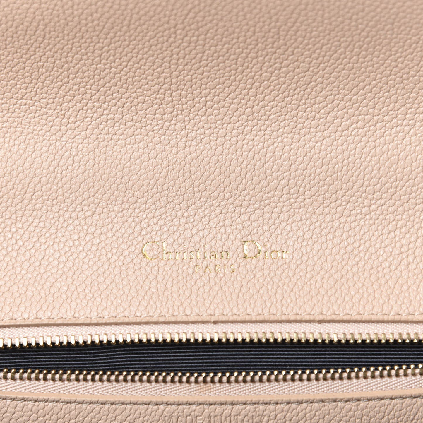 Grained Calfskin Medium Diorama Flap Bag Nude