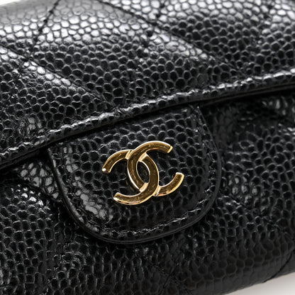 Chanel Caviar Quilted Flap Card Holder Wallet Black 10 of 12