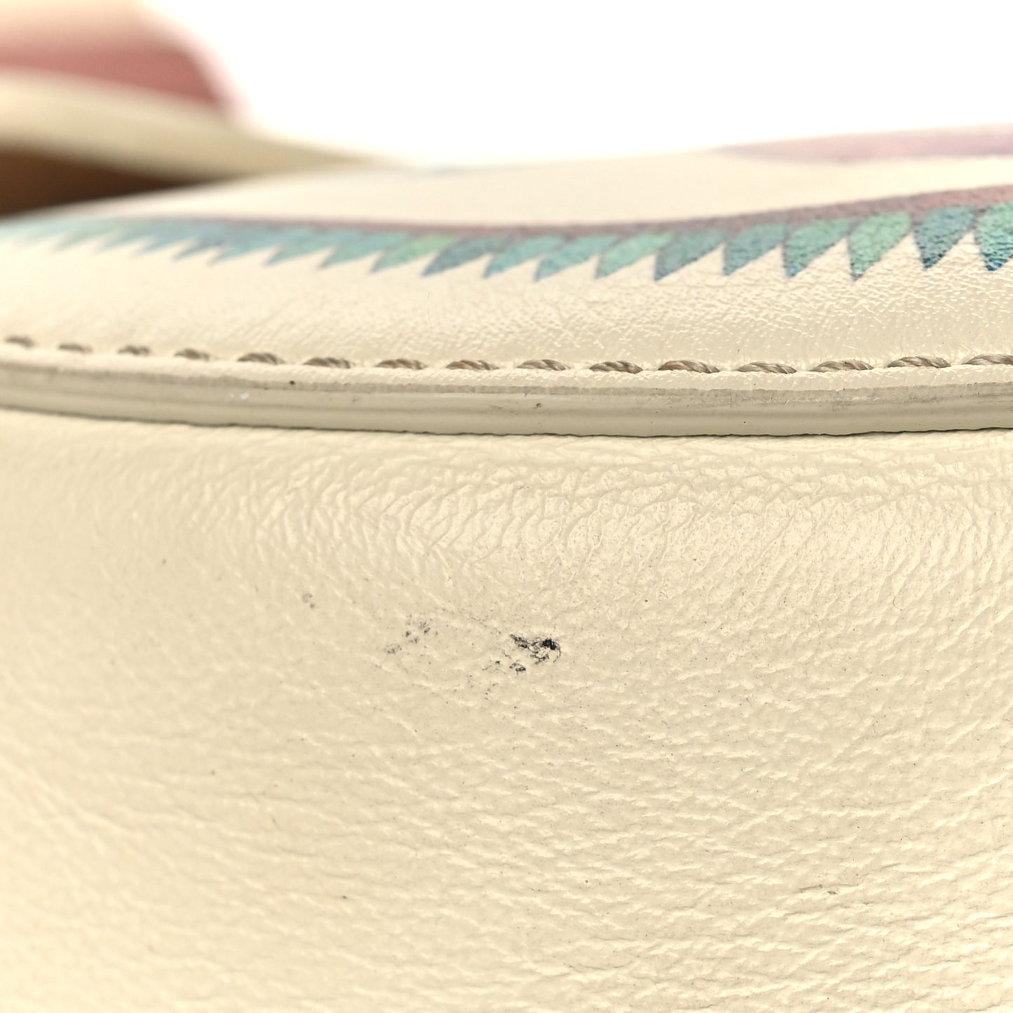 Calfskin Printed Mini Drew Bi-Color Shoulder Bag Light Multicolor