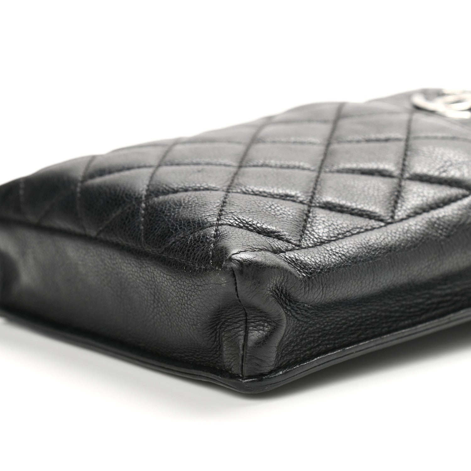 Chanel Calfskin Quilted CC Waiter Clutch Clutch With Chain Black 12 of 12