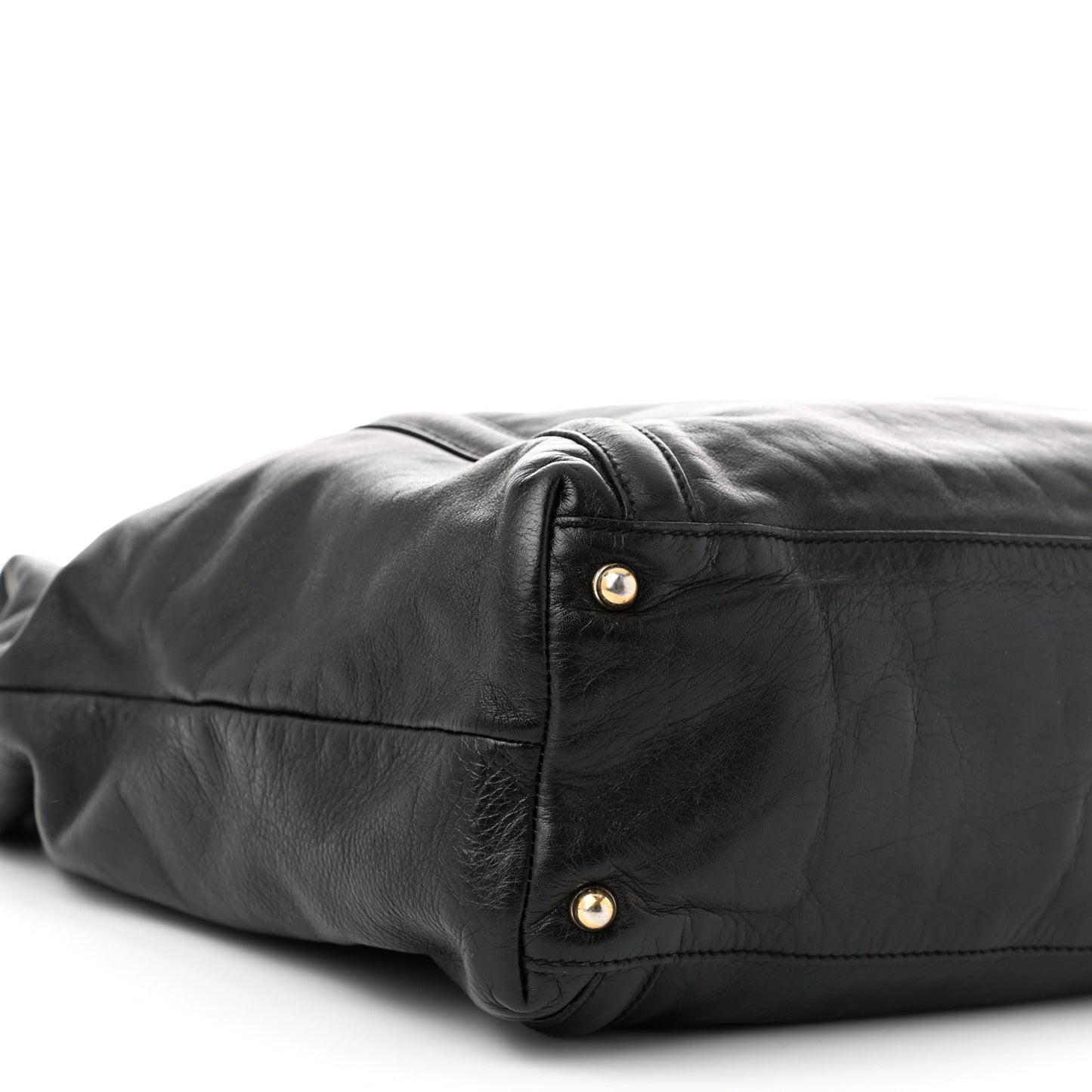 Calfskin Large Britt Shoulder Bag Black