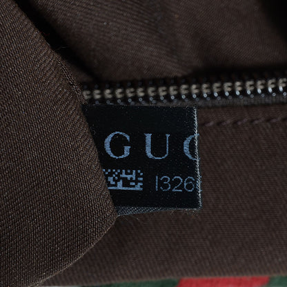Gucci GG Monogram Medium Web Handle Bucket Tote Brown 8 of 9