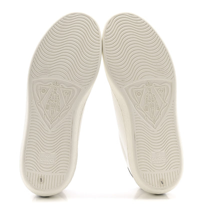 Gucci Calfskin Interlocking G Perforated Mens Ace Sneakers 8 White Grey Sky 6 of 12