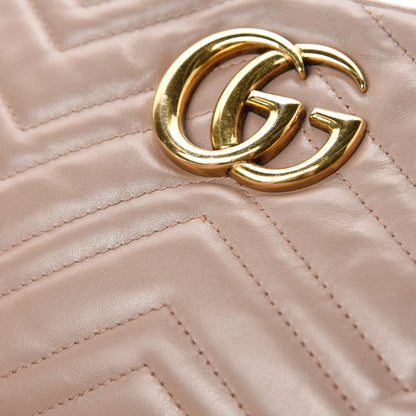 Gucci Calfskin Matelasse Small GG Marmont Chain Shoulder Bag Porcelain Rose 10 of 17