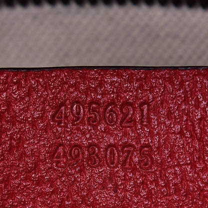 Gucci GG Supreme Monogram Web Bosco Patch Dome Backpack Beige Malva Hibiscus Red 7 of 13