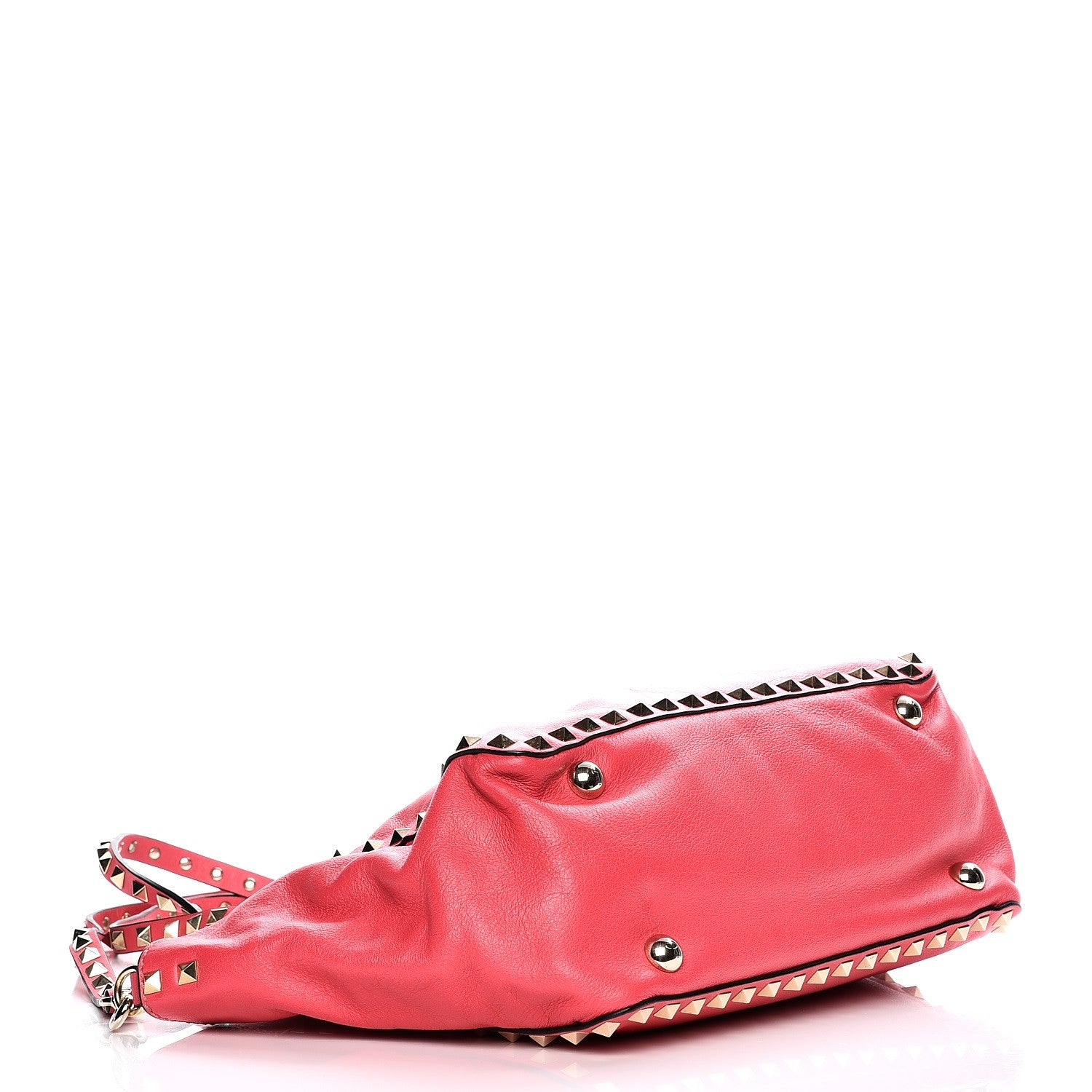 Valentino Garavani Vitello Small Rockstud Tote Deep Rose 5 of 9