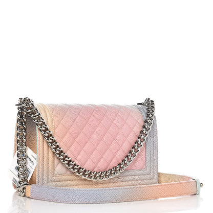 Chanel Caviar Quilted Medium Rainbow Boy Flap Multicolor 3 of 8