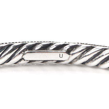 David Yurman Sterling Silver Black Diamond 4mm Midnight Melange Bangle Bracelet 4 of 5