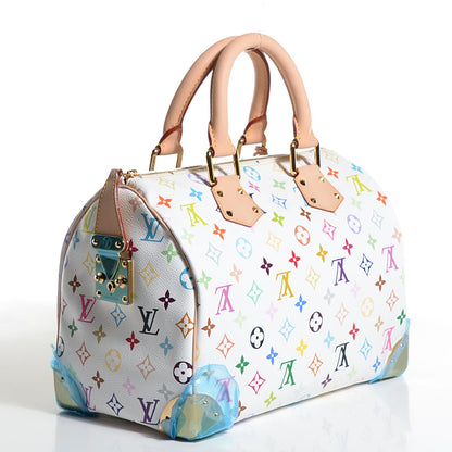 Louis Vuitton Monogram Multicolor Speedy 30 White 3 of 7