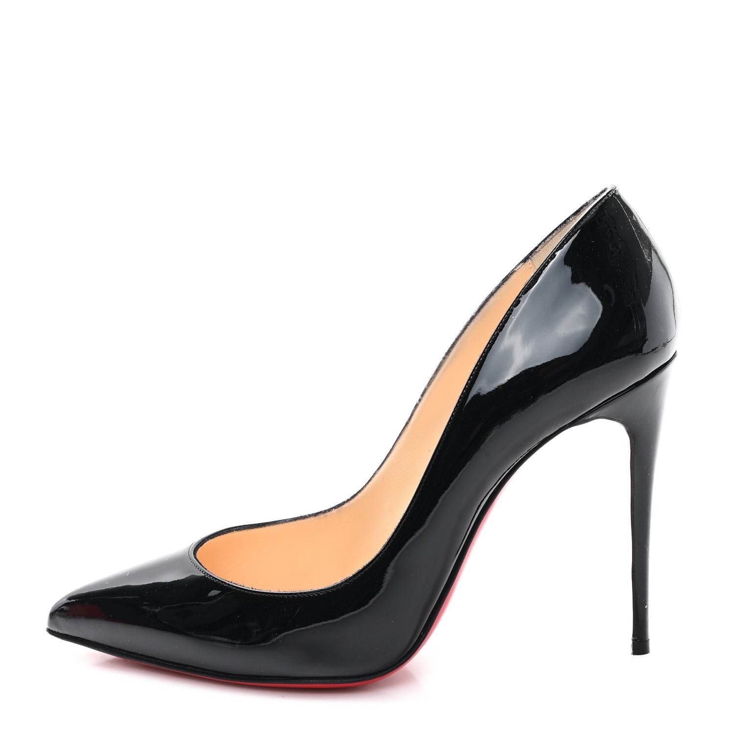 Christian Louboutin Patent Pigalle Follies 100 Pumps 37.5 Black 1 of 8