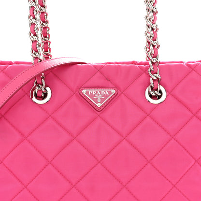 Prada Tessuto Nylon Quilted Shopping Tote Fuxia 8 of 10