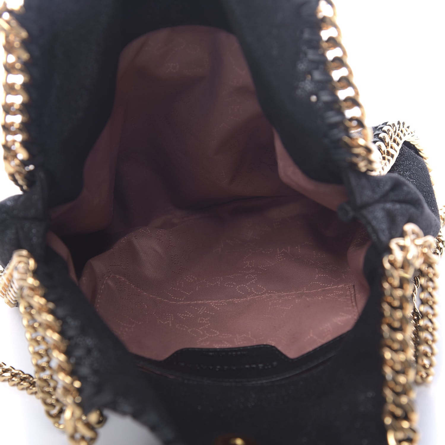 Stella McCartney Shaggy Deer Mini Falabella Fold Over Tote Black 5 of 9