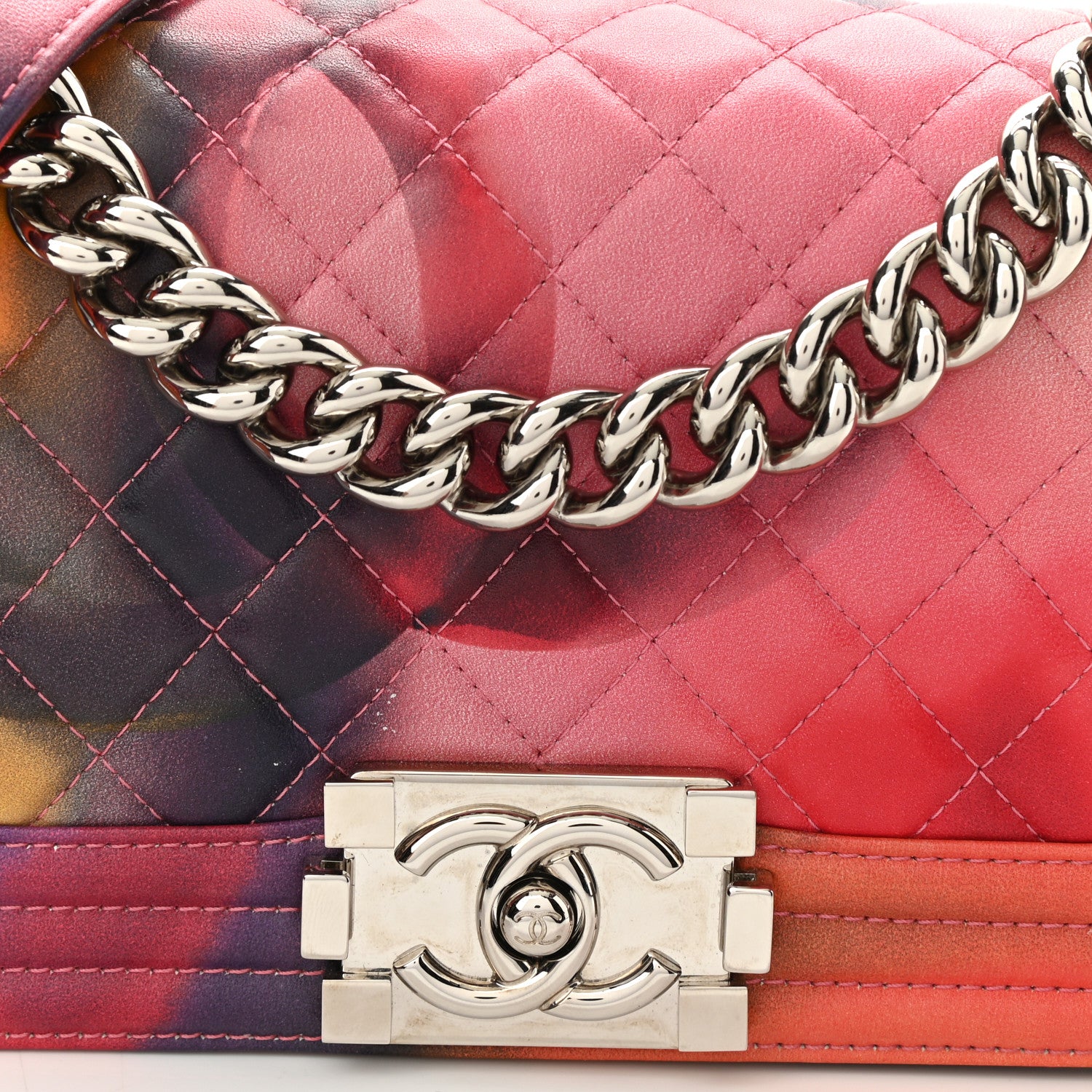 Chanel Lambskin Quilted Small Flower Power Boy Flap Multicolor 8 of 10