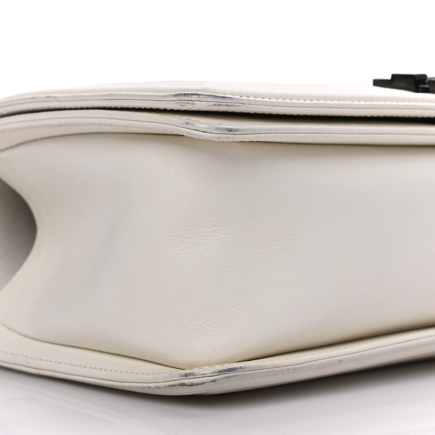 Chanel Calfskin Quilted Medium Boy Flap White 8 of 9