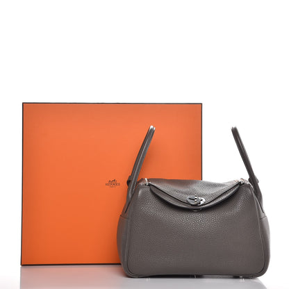 Hermes Taurillon Clemence Lindy 26 Etain 8 of 8