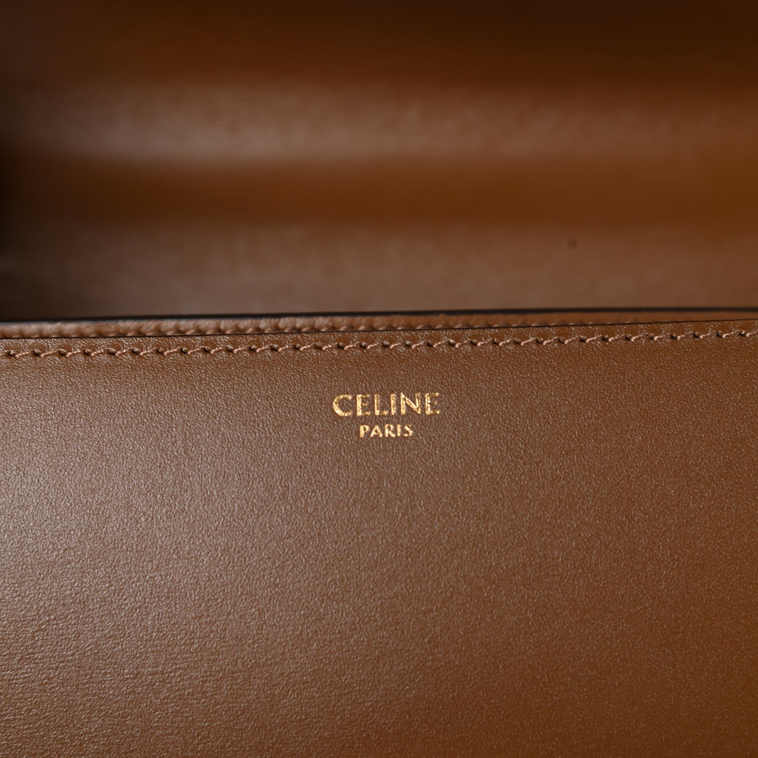 Celine Box Calfskin Medium Classic Box Flap Bag Camel 7 of 10