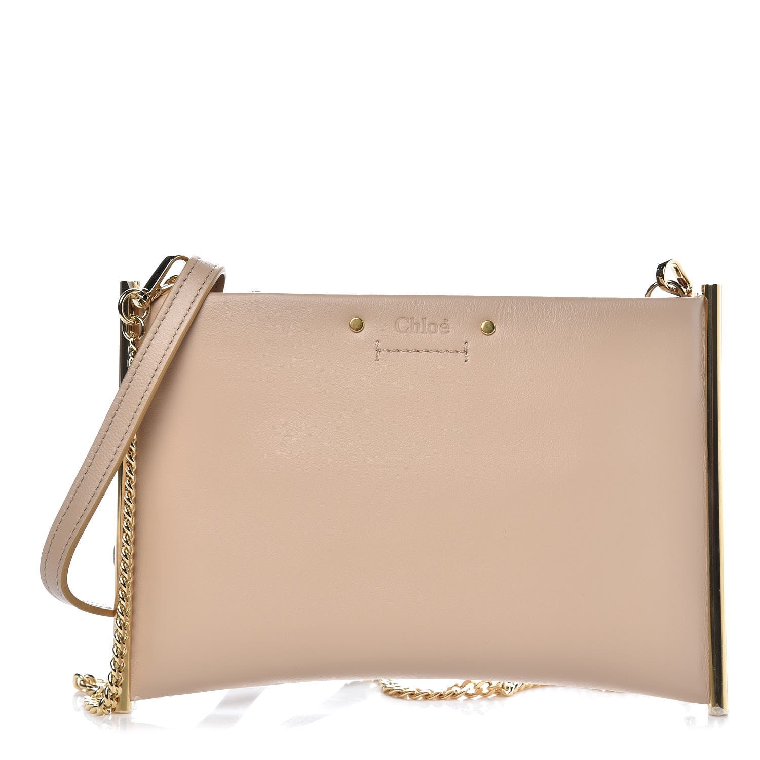 Chloe Calfskin Mini Roy Chain Pouch Pearl Beige 1 of 6