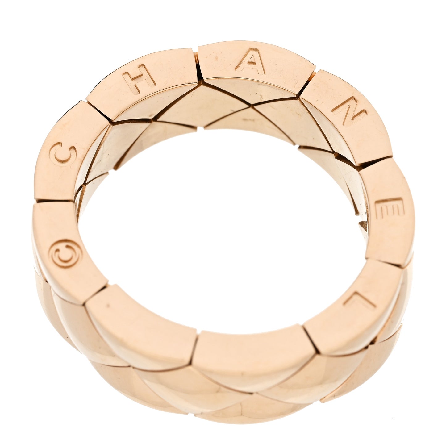 18K Yellow Gold Small Matelasse Ring 53 6.5