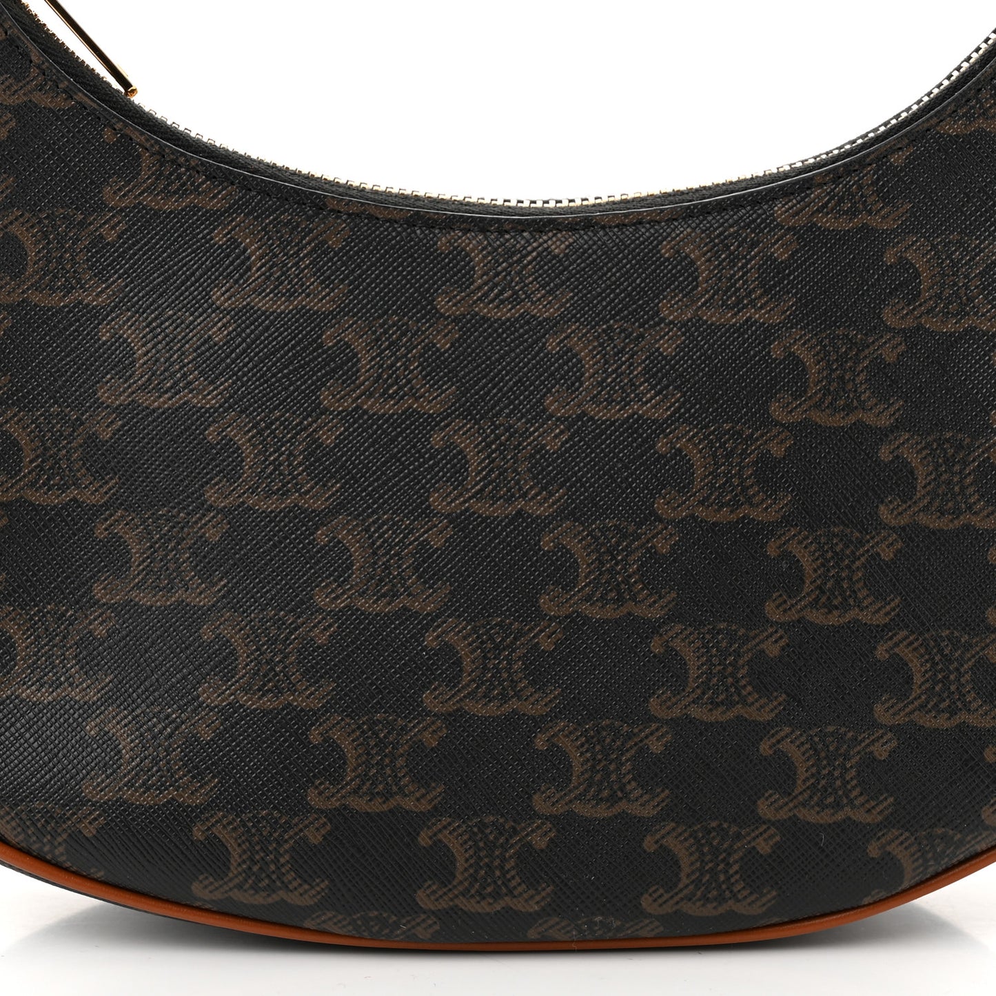 Triomphe Canvas Calfskin Ava Shoulder Bag Tan