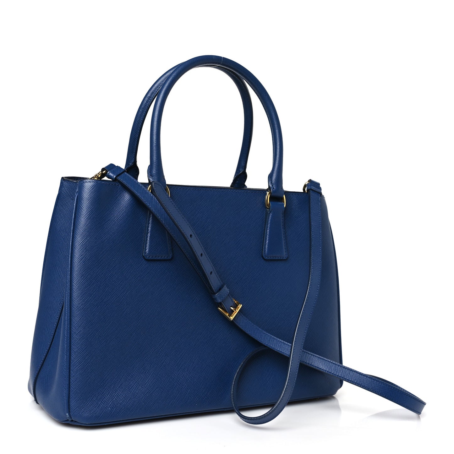 Saffiano Medium Galleria Double Zip Tote Bluette