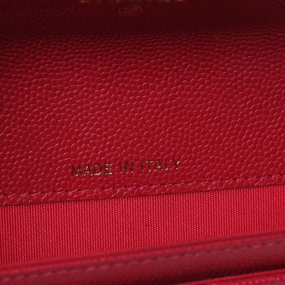 Chanel Caviar Quilted Boy Card Holder Wallet Fuchsia 7 of 9