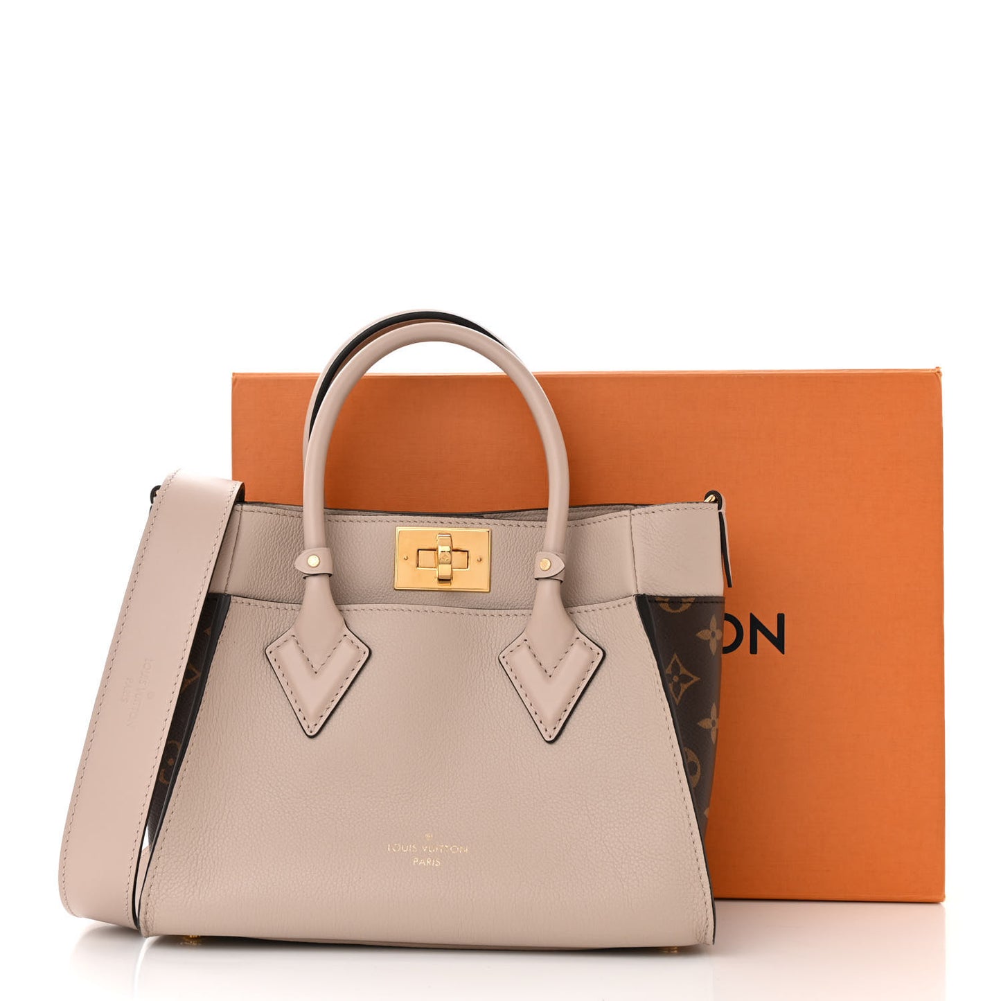 Calfskin Monogram On My Side PM Greige