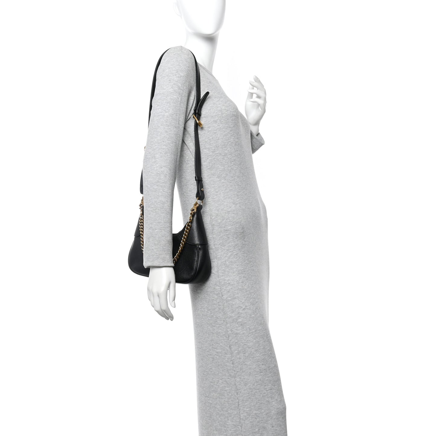Goatskin Small Aphrodite Shoulder Bag Black