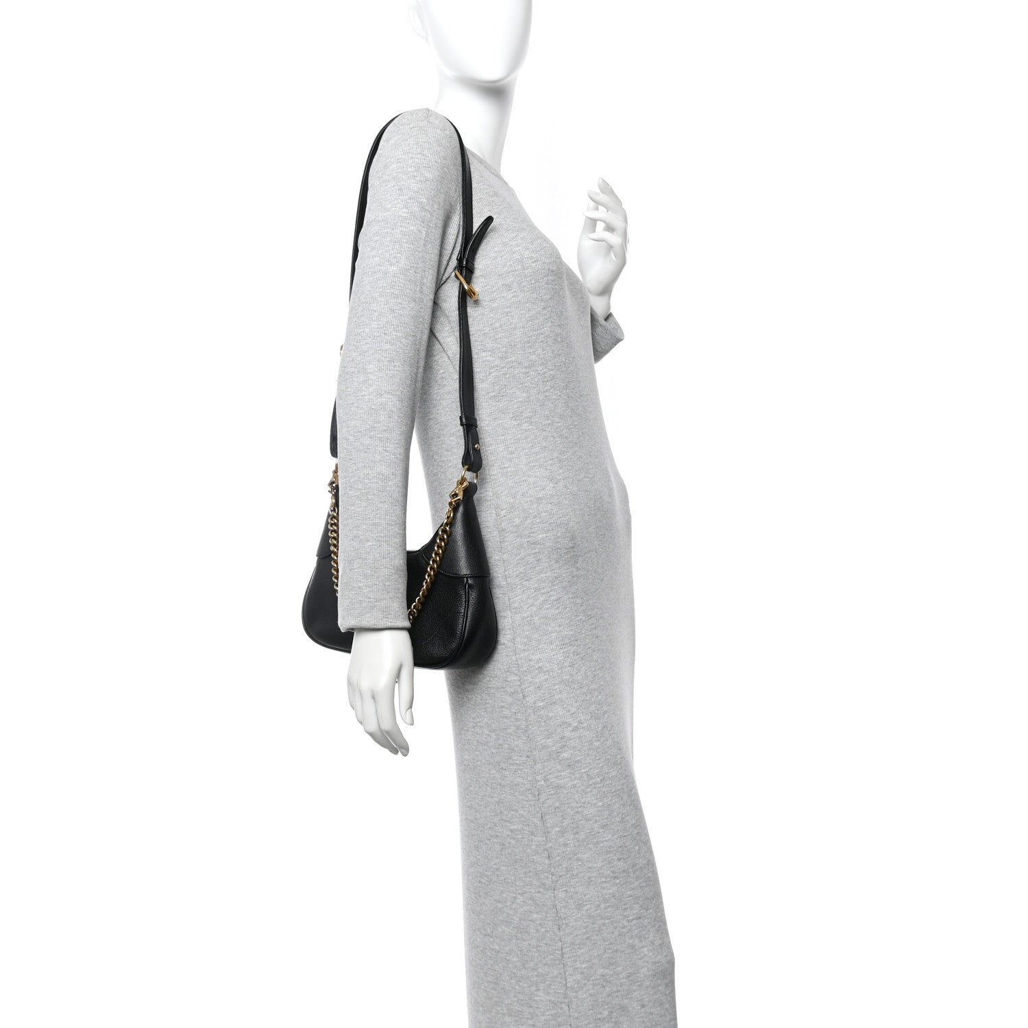 Gucci Goatskin Small Aphrodite Shoulder Bag Black 2 of 10