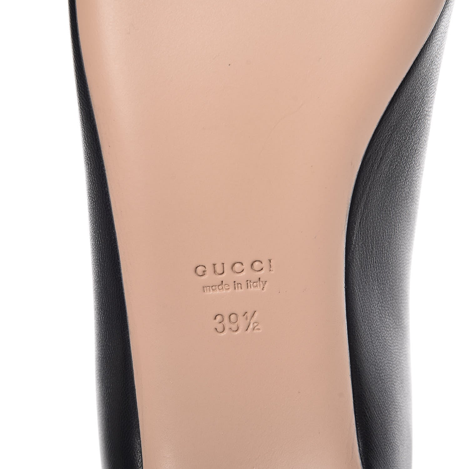 Gucci Calfskin Web Ballerina Flat 39.5 Black 6 of 9