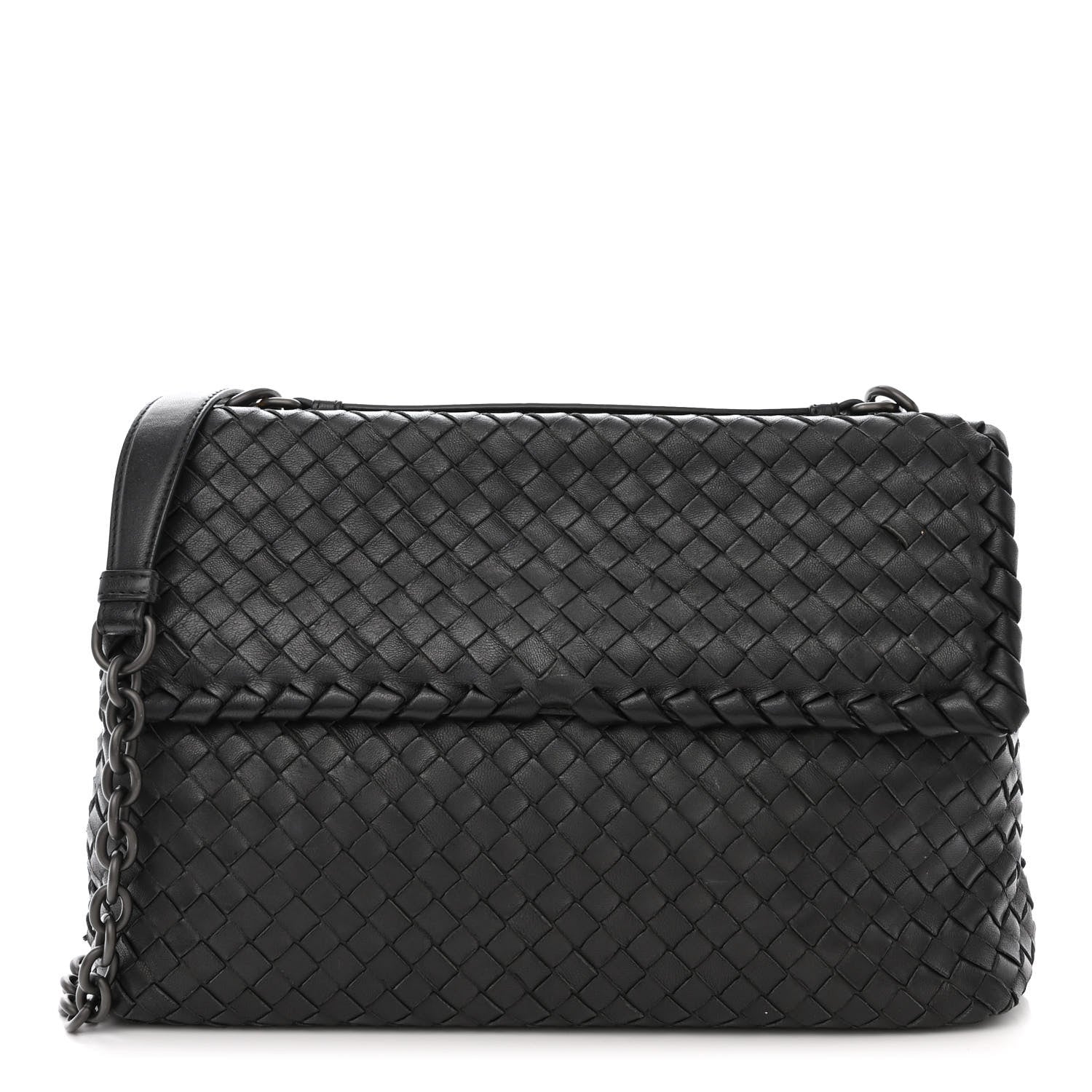 Bottega Veneta Nappa Intrecciato Medium Olimpia Bag Black 1 of 10