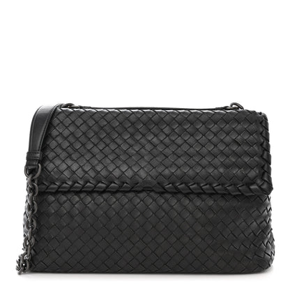 Bottega Veneta Nappa Intrecciato Medium Olimpia Bag Black 1 of 10