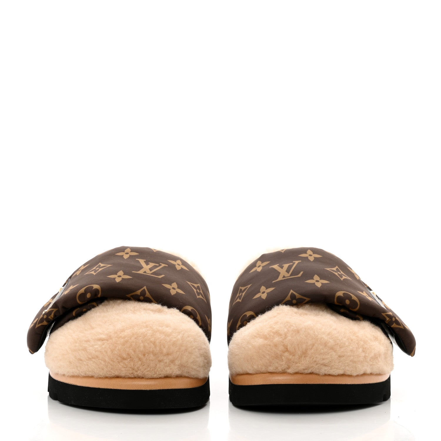 Louis Vuitton Nylon Monogram Shearling Pillow Comfort Mule 39 Cacao Brown 2 of 8