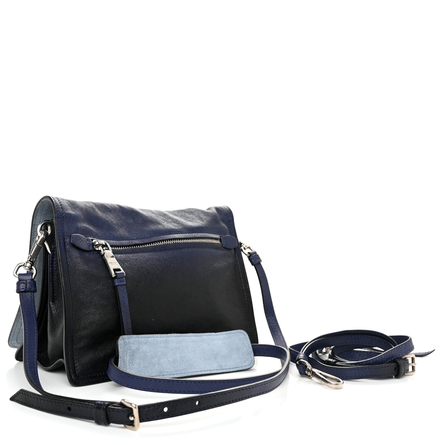Glace Calf Etiquette Flap Inchiostro Astrale